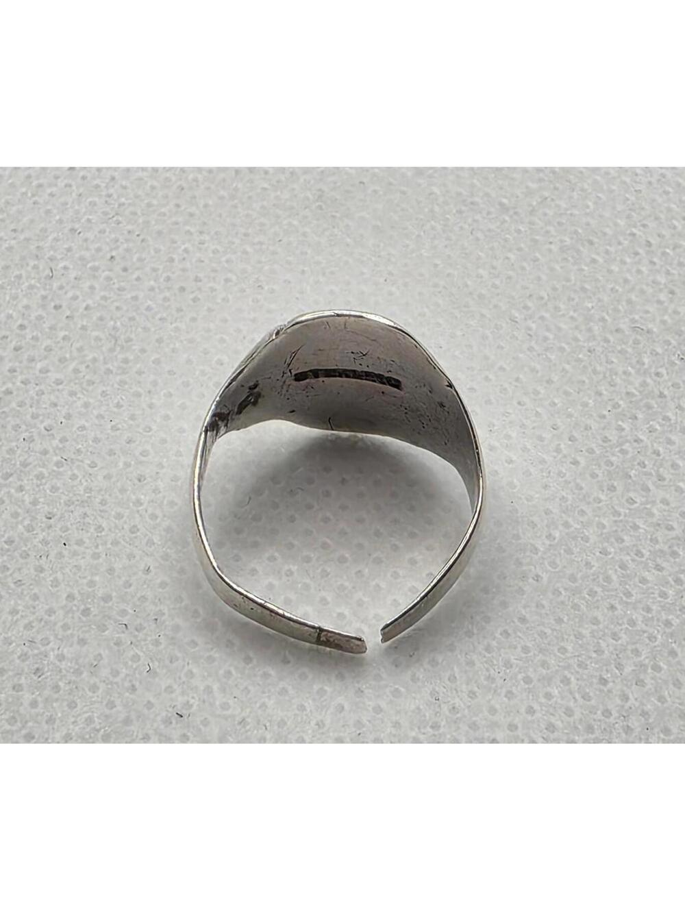 Antique HK Signet Sterling 925 Silver Adjustable Ring - Picture 3 of 5